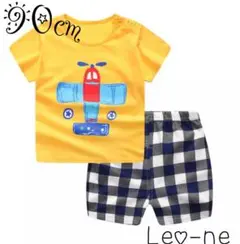 新着★飛行機柄Tシャツ+ズボンセット【90㎝】