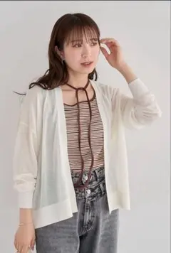 ［新品］［未開封］接触冷感ゆったりカーディガン　オフホワイト