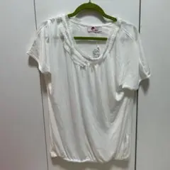 【未使用】イーハイフン　カットソー　半袖　白　チュール
