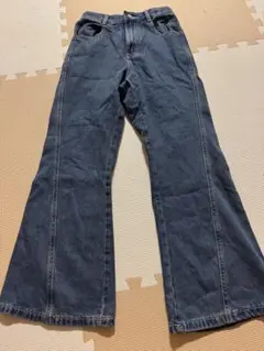 GIRLSカーブシームフレアジーンズJR 150cm GU 2025モデル