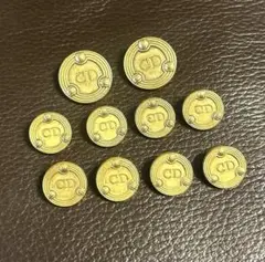 Christian Diorゴールドメタルボタン10個セット　レア