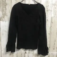 Mila Owen ミラオーウェン ニット セーター リブ ブラック 黒 0