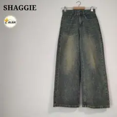【美品】SHAGGIE　シャギー　ジーンズ　デニム　オーロララインストーン　XS