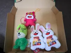 たべっ子どうぶつ　ややちびでかお座りマスコット　3個セットとオマケ