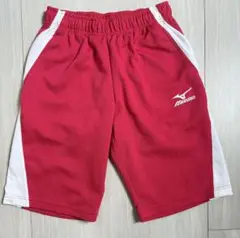 Mizuno 赤ハーフパンツ サイド白アクセント