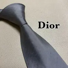 ディオール ネクタイ トロッター ストライプ ドット チェック グレー 灰色