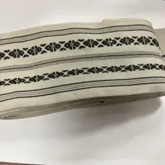 角帯　クリーム色　グレー　美品