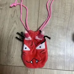 キャラクター顔ポーチ 赤