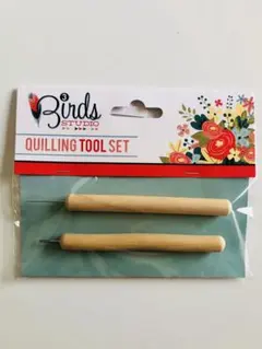 3 Birds Studio 2ピース クイリングツール　木製ハンドルセット