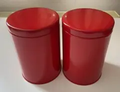 マキノ製缶　防湿リングコーヒー缶　赤２個