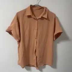 GU ジーユー　オレンジ　シャツ　M