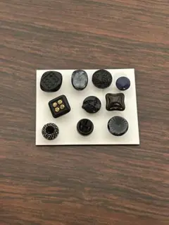 チェコ　ヴィンテージガラスボタン　10個セット