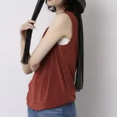 【新品未着用】JEANASIS グロッシーヘンケイリブNS ブラウン