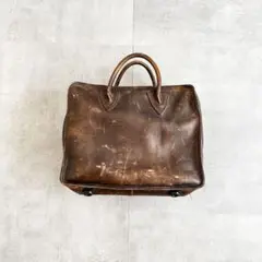 ヴィンテージ 1940's IDAHO BANK ブラウン レザー トートバッグ