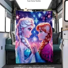 Disney アナと雪の女王＆でかっプリント柄仕様☆毛布 【180×220cm】