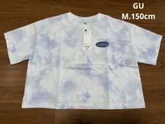 GU★タイダイ柄Tシャツ（ブルー系M.150cm）