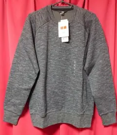 【UNIQLO】ユニクロ ドライストレッチ スウェットシャツ L ダークグレー