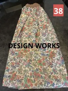 美品　DESIGN WORKS 花柄 フレア スカート 38