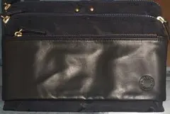 【美品】ミレスト クラッチバッグ レザー ナイロン カモフラ柄