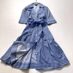 【美品】ブルックスブラザーズ　近年✨ギンガムチェック柄 2WAYシャツワンピース