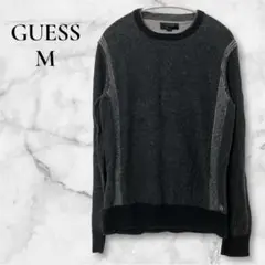 【美品】GUESS Mサイズ グレー 長袖セーター メンズニット