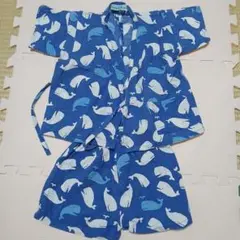 hakka kids クジラ柄甚平 100cm