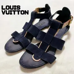 LOUIS VUITTON デニム モノグラム フラットミュール