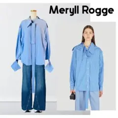 MERYLL ROGGE メリルロッゲ ブルー シャツ 40 再構築 デザイン