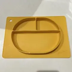 3COINS シリコンキッズプレート　イエロー　黄色