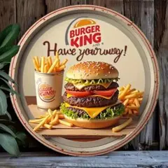 バーガーキング BURGER KING ブリキ看板 アメリカン雑貨 ワッパー