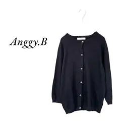 Anggy.B カーディガン 羽織り 長袖 綿 カシミヤ 無地 シンプル M