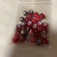 ホワイトハーツビーズとシルバービーズセット