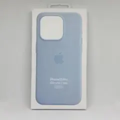 新品-純正互換品iPhone15Proシリコンケース-ライトブルー 195