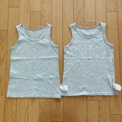 UNIQLO コットンメッシュタンクトップ グレー 100cm