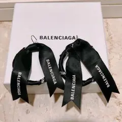 BALENCIAGA シルクツイル フープピアス リボン バレンシアガ