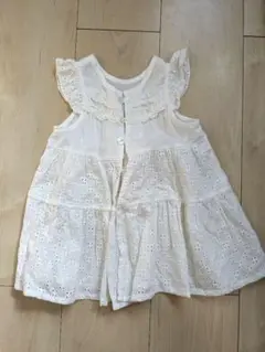 50-80cm 白色ワンピース
