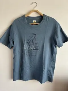 ナノ・ユニバースイラスト入り青Tシャツ