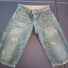 EDWIN ダメージ加工 デニムハーフパンツ サイズ26