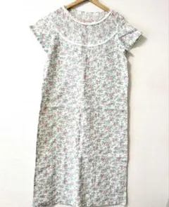 【新品】ヴィンテージ花柄パジャマワンピース　ネグリジェ