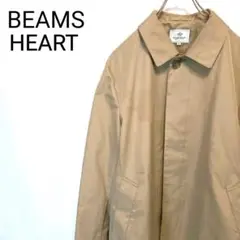 BEAMS HEART　比翼仕立て　長袖　無地　ステンカラーコート