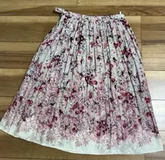 【JANE MORE】刺繍入り花柄プリーツスカート サイズ11
