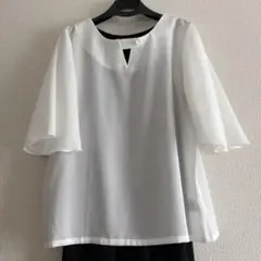 美品 7分丈 オーバーブラウス Lサイズ