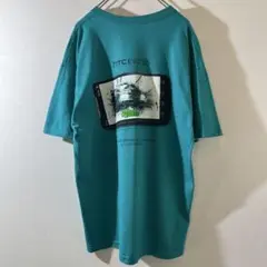 T-553 GILDAN EVO 両面プリント Tシャツ L ターコイズ