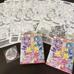 ✳️最終お値下げ✳️キミとアイドルプリキュア新品 塗り絵　2冊便箋と缶バッジ付き