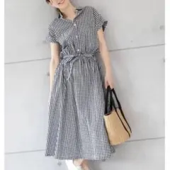 再値下げ【美品】＊PREFERIR＊ギンガムチェックワンピース