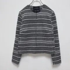 BANANA REPUBLIC ノーカラージャケット 総柄 0 フォーマル