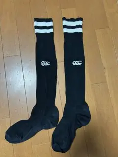 Canterbury ラグビーストッキング 黒 ストライプ