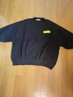ZARA 黒 ロゴ入りセーター Mサイズ