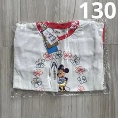 【ミッキー×ハイビスカス】130 新品未使用　lics 半袖　Tシャツ