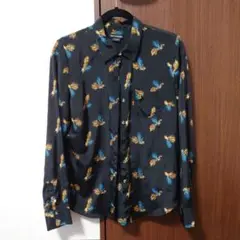 OBEY PROPAGANDA 羽柄長袖シャツ S